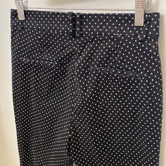H&M size 6 ankle Trouser, black w cream polka-dots - Picture 5 of 7